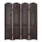 Dark Brown Wood Traditional Room Divider Screen, 71" x 64" x 1"